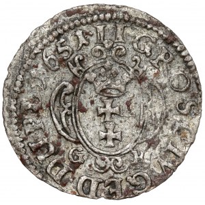 John II Casimir, Dwugrosz Gdansk 1651 GR - simple labrys