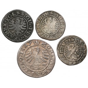 Sigismund I. der Alte, von einem Schekel bis zu einem Pfennig, einschließlich LINKE 7 (4 St.)