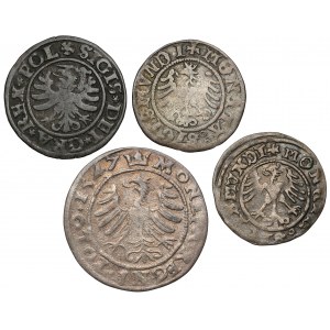 Sigismund I the Old, from a shekel to a penny, including LEFT 7 (4pc)