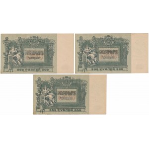 Jižní Rusko, 500 rublů 1918 (3ks)