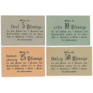 Blumberg bei Dolitz (Mokrzyca), 5 - 50 pfg 1921 COMPLETE (4pcs)