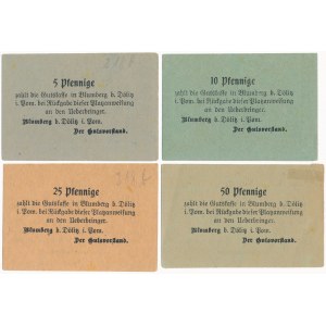 Blumberg bei Dolitz (Mokrzyca), 5 - 50 pfg 1921 COMPLETE (4pcs)
