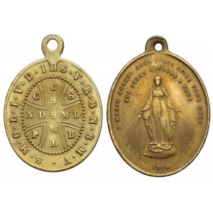 Religious medallions, brass (2pcs)