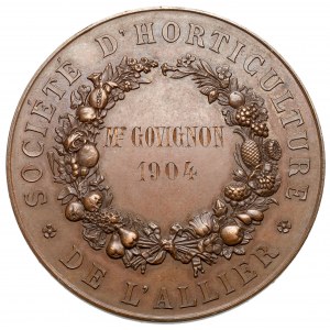 Frankreich, GOVIGNON, Medaille der Gartenbaugesellschaft von Allier - Bronze 1904