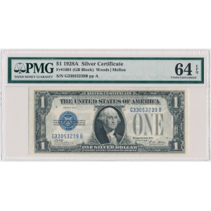 USA, Stříbrný certifikát 1 dolar 1928