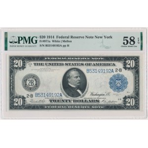 USA, New York 20 dolárov 1914