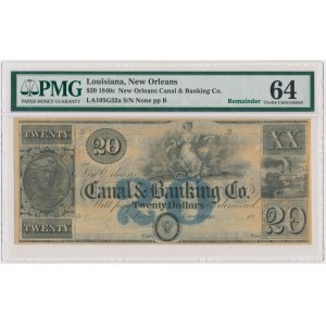 USA, Luisiana 20 dolarů 1840