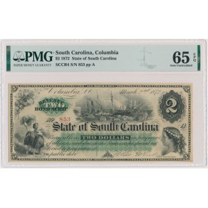 Spojené štáty americké, Južná Karolína 2 dolárov 1872