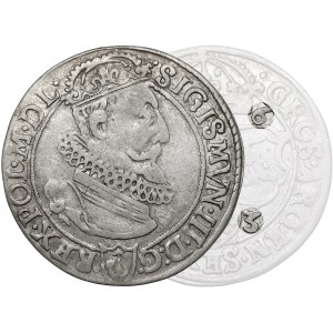 Zygmunt III Waza, Sixpence of Cracow 1623 - date split - Saxon in shield