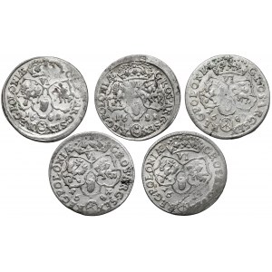 John III Sobieski, Sixth of Bydgoszcz 1681-1684 TLB, set (5pcs)