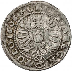 Zygmunt III Waza, Grosz Kraków 1606 - krzyż na rewersie - B.RZADKI