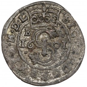 Žigmund III Vasa, Szeląg Bydgoszcz 1601 - B pri monograme - vzácne