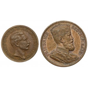 Germany, Prussia, set of bronze tokens (2pcs)