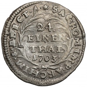 August II the Strong, 1/24 thaler 1703 ILH, Dresden