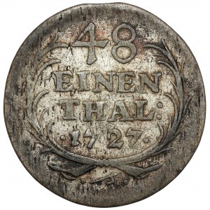 August II Silný, 1/48 thaler 1727 IGS, Drážďany