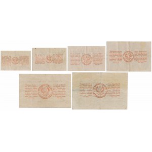 Wejherowo, 50 fen - 50 mk 1920 NICE (6pcs)