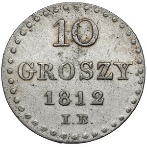 Varšavské knížectví, 10 groszy 1812 IB