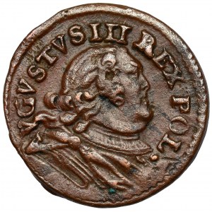 Augustus III Sas, Gubin shellac 1753 - inverted F - nice