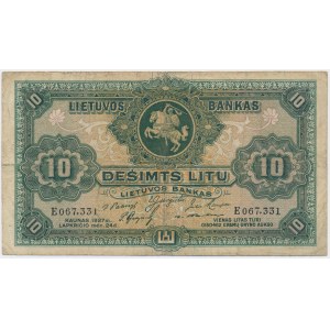 Lithuania, 10 Litu 1927