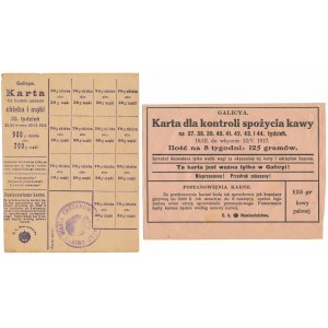 Supply cards for bread, flour and coffee (2pcs)