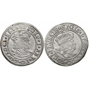 Sigismund I the Old, Torun penny 1529 and 1534, set (2pcs)