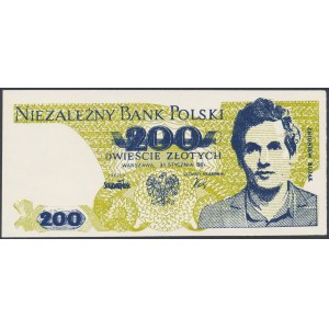 Solidarność, 200 złotych 1986 Zbigniew Bujak