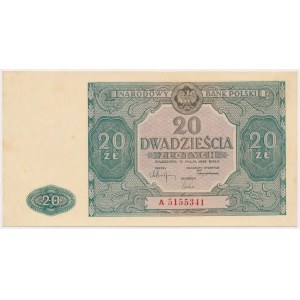 20 zloty 1946 - A - small letter