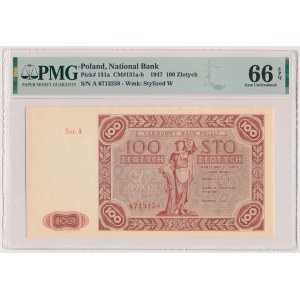 100 zloty 1947 - large letter