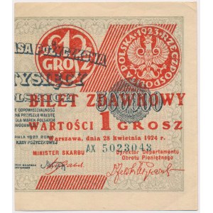 1 Pfennig 1924 - AX - rechte Hälfte