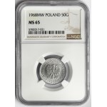 50 groszy 1968 - vzácný rok - mincovna