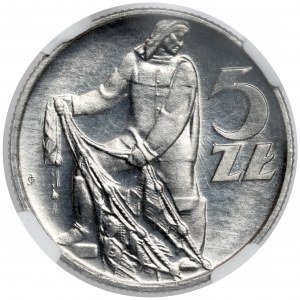 5 złotych 1959 Rybak - podwójne SŁONECZKO