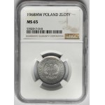 1 zlotý 1968 - vzácny rok - mincovňa