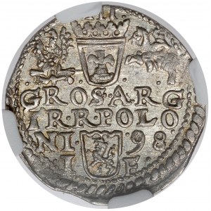 Sigismund III Vasa, Trojak Olkusz 1598 - no R - mint.