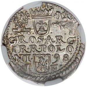 Sigismund III. Vasa, Trojak Olkusz 1598 - ohne R - Münzstätte