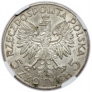 Kopf einer Frau 5 Gold 1933