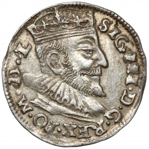 Zygmunt III Waza, Trojak Wilno 1593 - Platina - bardzo ładny