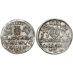 Zygmunt III Waza, Trojak Wilno 1592 i Bydgoszcz 1599, zestaw (2szt)