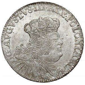 Augustus III Sas, Leipzig two-zloty 1753 EC - 8 GR