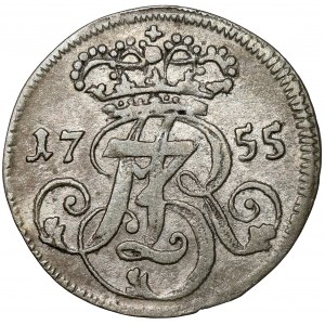 August III Sas, Trojak Gdaňsk 1755