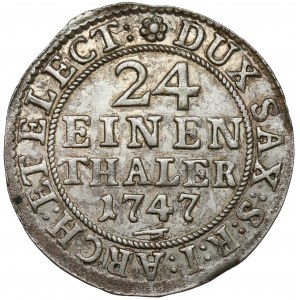 August III Sas, 1/24 thaler 1747 FWóF, Dresden