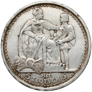 Ústava 5 zlatá 1925 - 81 perel - vzácná