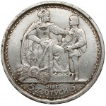 Ústava 5 zlatá 1925 - 81 perel - vzácná