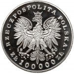 Mały Tryptyk 100.000 złotych 1990 Piłsudski