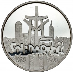 100.000 złotych 1990 Solidarność (gruba)