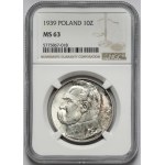 Piłsudski 10 złotych 1939