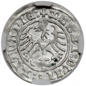 Sigismund I. der Alte, Halber Pfennig Vilnius 1512 - MA(G)G(N)NI - schön