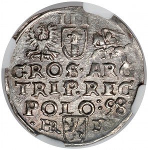 Sigismund III. Wasa, Trojak Wschowa 1598 - Buchstaben HR-K