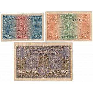 Všeobecné / Všeobecné 1 - 20 mkp 1916 (3ks)