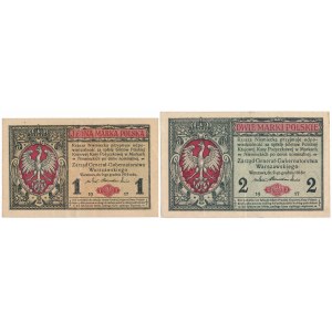 Všeobecné 1 a 2 mkp 1916 (2ks)