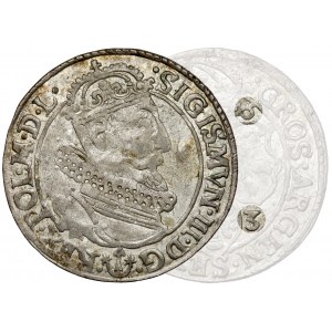 Zygmunt III Waza, Sixpence of Cracow 1623 - date scattered - Sas loose